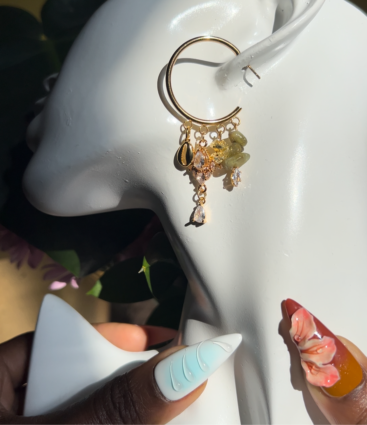 Green Jade earrings