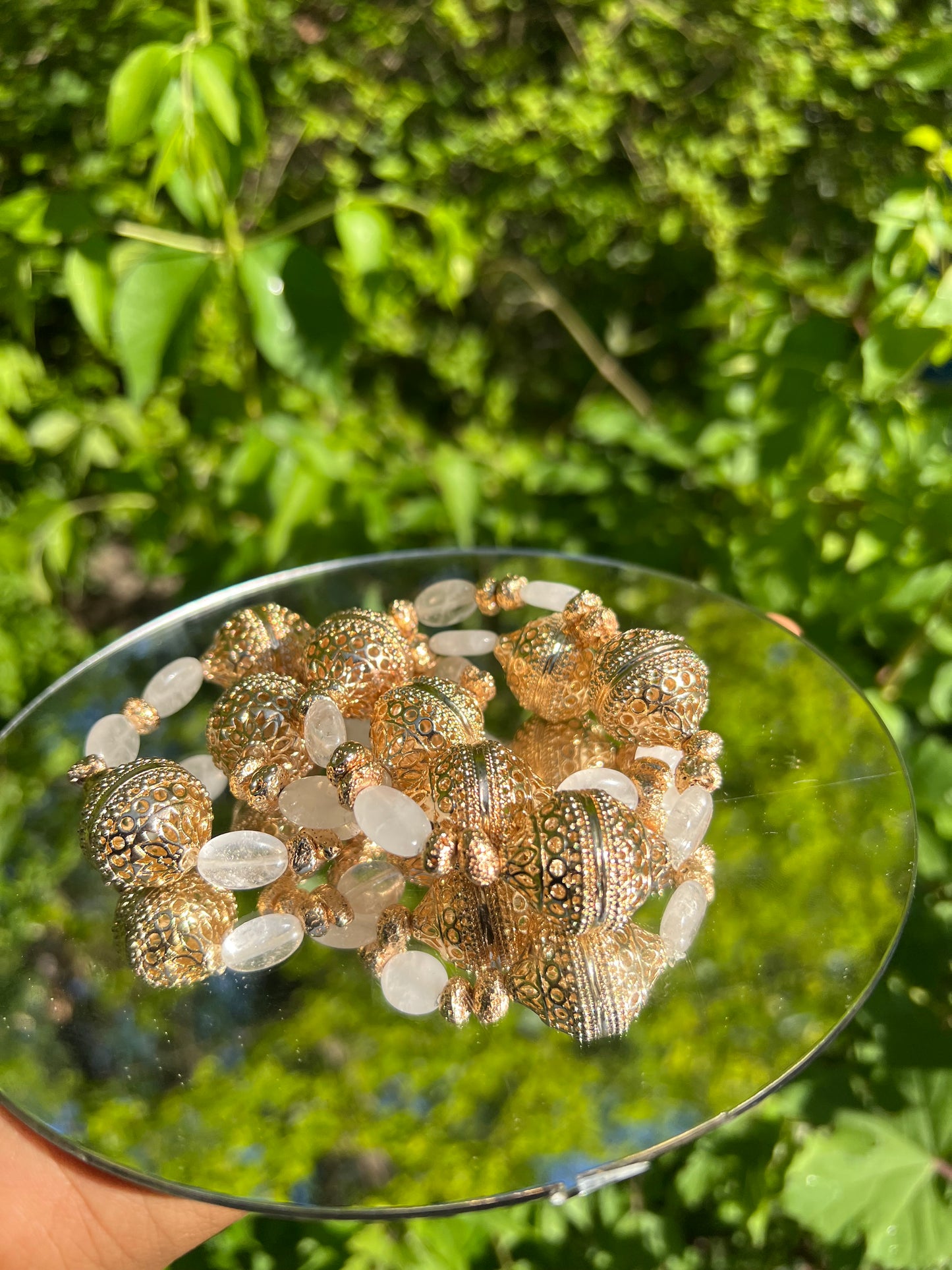 Clear Qaurts Chunky Bracelet